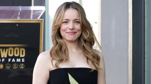 Rachel McAdams poses with her star during her Hollywood Walk of Fame Star Ceremony on January 20, 2026 in Hollywood, California.