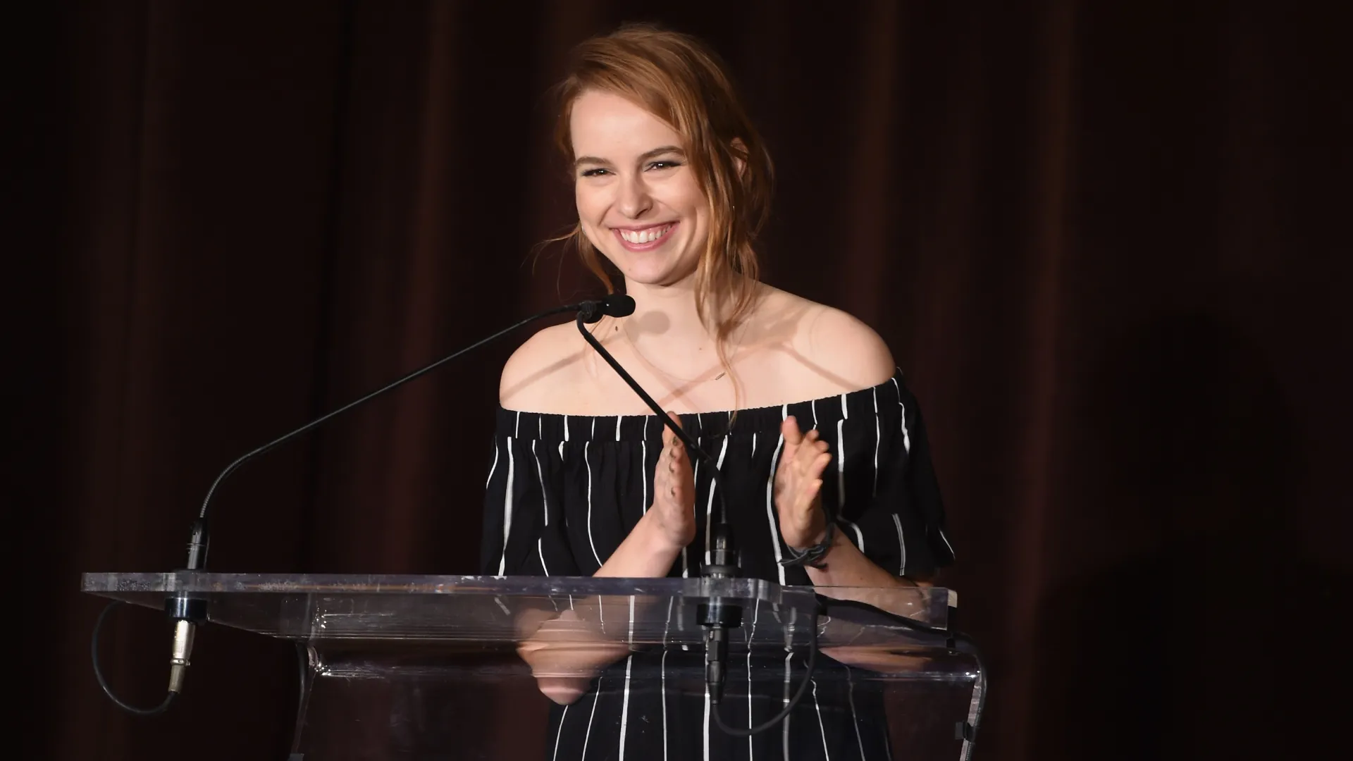 Actress, Singer/Songwriter and Save the Children Artist Ambassador Bridgit Mendler speaks onstage at the 4th Annual Save the Children Illumination Gala at The Plaza hotel on October 25, 2016 in New York City. (Photo by Jamie McCarthy/Getty Images for Save The Children)