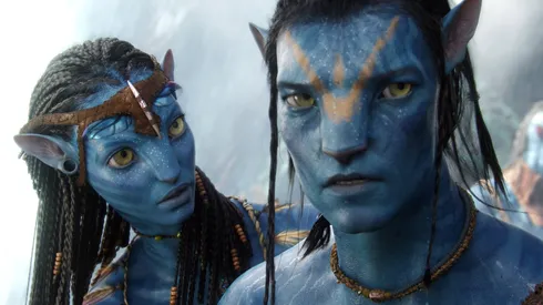 Zoe Saldaña and Sam Worthington in "Avatar."