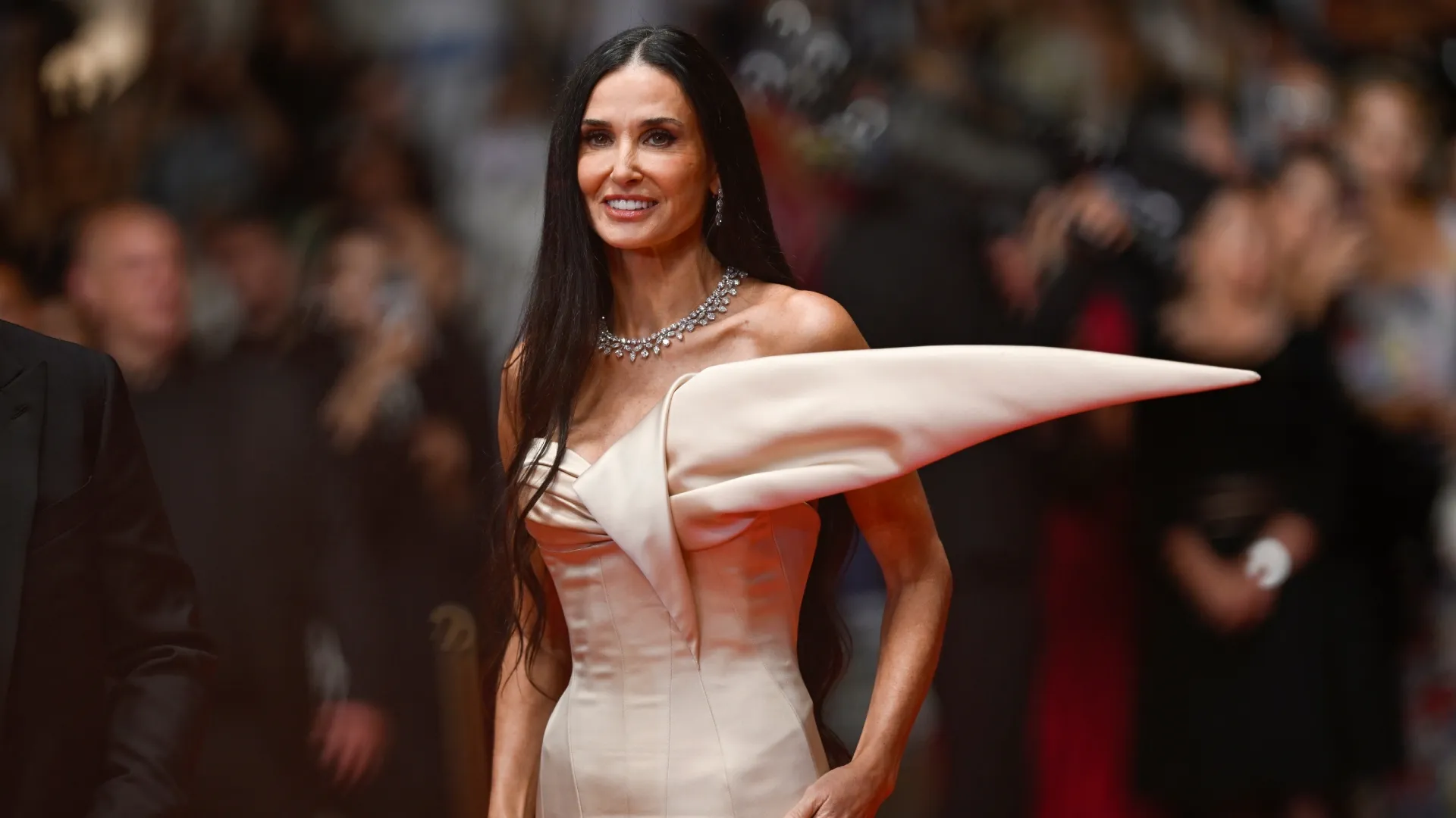 Demi Moore attends the “The Substance” Red Carpet at the 77th annual Cannes Film Festival at Palais des Festivals on May 19, 2024 in Cannes, France. (Photo by Gareth Cattermole/Getty Images)