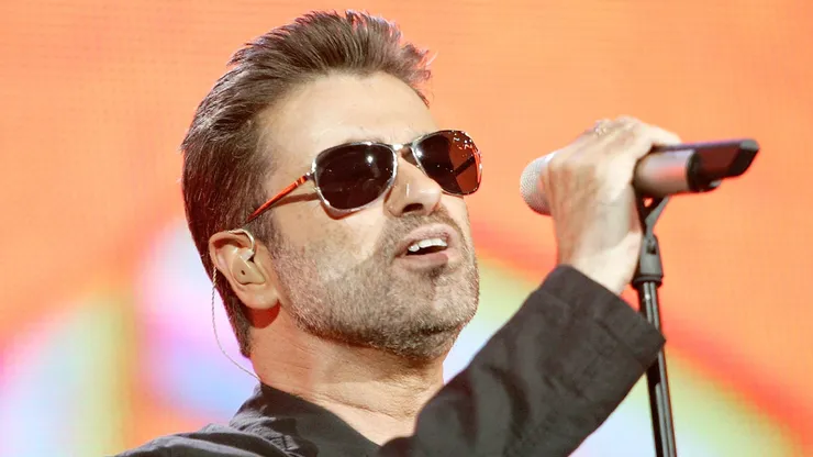 Singer George Michael performs on stage at "Live 8 London" in Hyde Park.