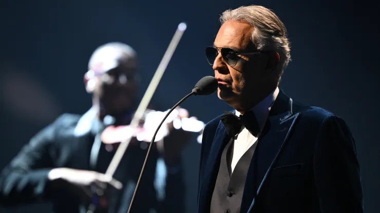 Andrea Bocelli performs during the FIFA World Cup 2026 Official Draw in 2025.