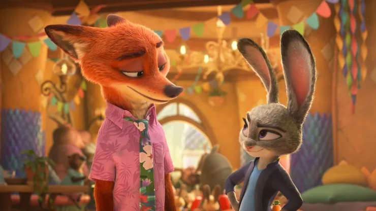 Jason Bateman and Ginnifer Goodwin in "Zootopia 2."