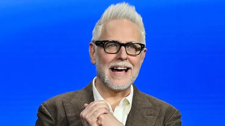 James Gunn, Co-Chairman and CEO of DC Studios speak onstage during CinemaCon 2025.