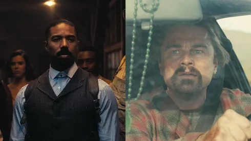 Michael B. Jordan in Sinners // Leonardo DiCaprio in One Battle After Another