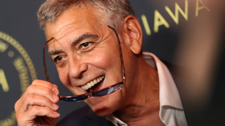 George Clooney attends the AFI Awards Luncheon at the Four Seasons Hotel Los Angeles at Beverly Hills.