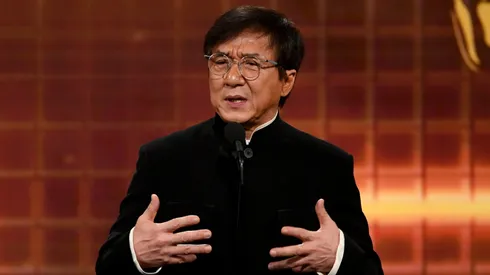 Jackie Chan accepts the Albert R. Broccoli Britannia Award for Worldwide Contribution to Entertainment onstage during the 2019 British Academy Britannia Awards.