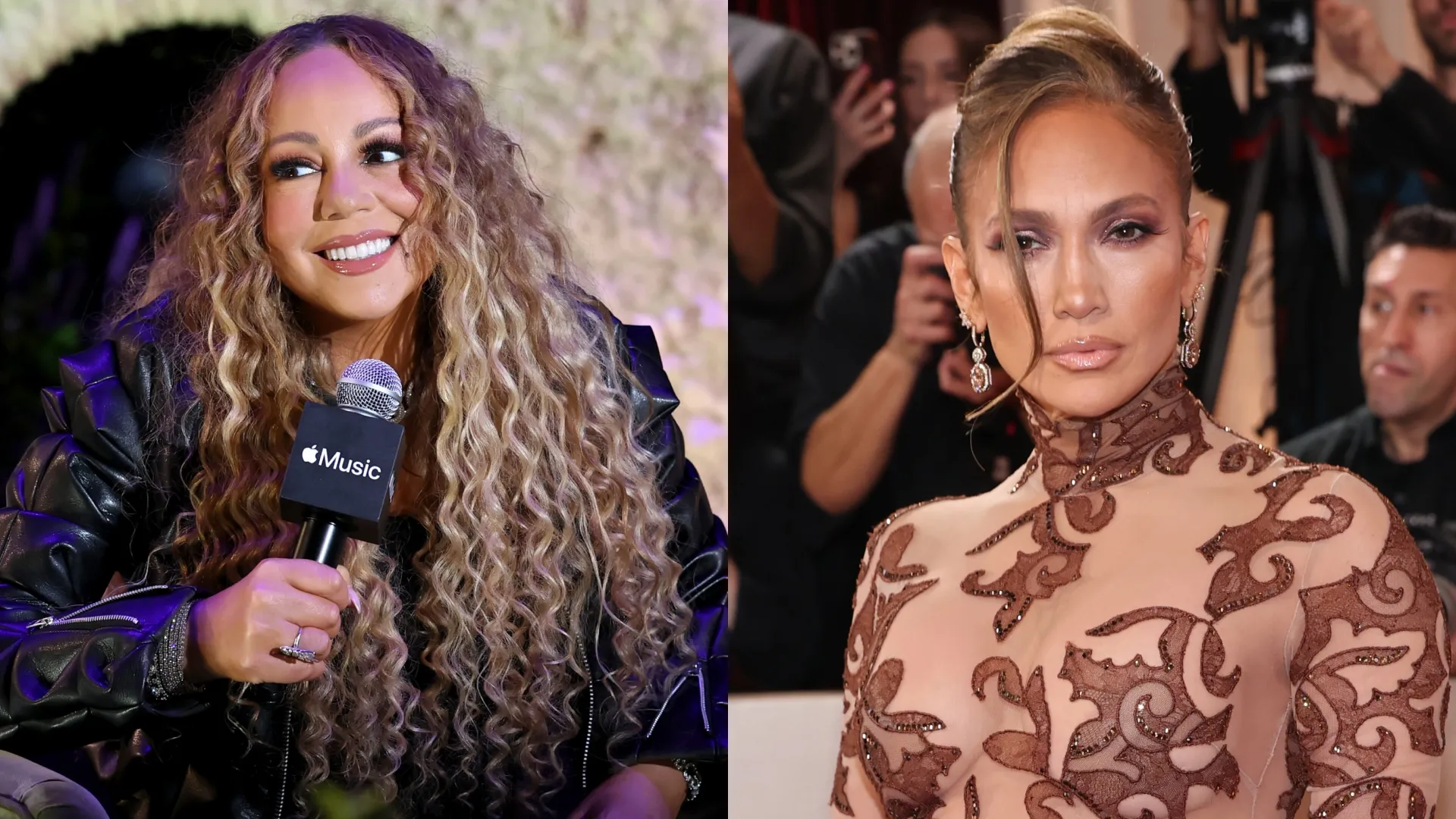 Mariah Carey and Jennifer Lopez (Source: Arturo Holmes/Getty Images for Apple Music — Amy Sussman/Getty Images)