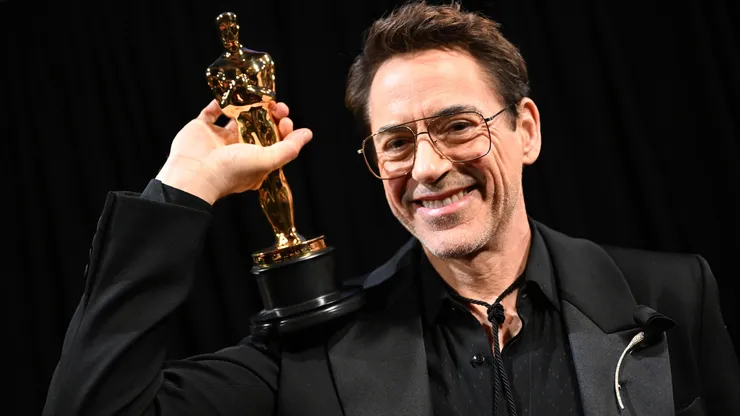 Robert Downey Jr. is seen backstage during the 96th Annual Academy Awards at Dolby Theatre on March 10, 2024.