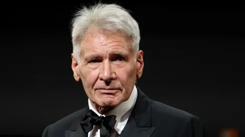 Harrison Ford receives an honorary Palme D'Or during the 76th annual Cannes film festival.