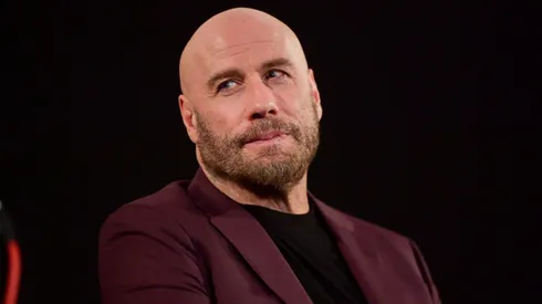 John Travolta speaks onstage during the premiere of Quiver Distribution's "The Fanatic".