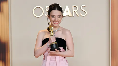 Mikey Madison, winner of the Best Actress in a Leading Role for “Anora”, poses in the press room during the 97th Annual Oscars at Ovation Hollywood on March 02, 2025 in Hollywood, California.