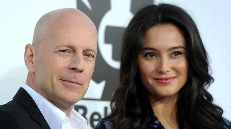 Actor Bruce Willis and Emma Heming arrives at the Premiere Of Lionsgate Films' "The Expendables" at the Grauman's Chinese Theatre.