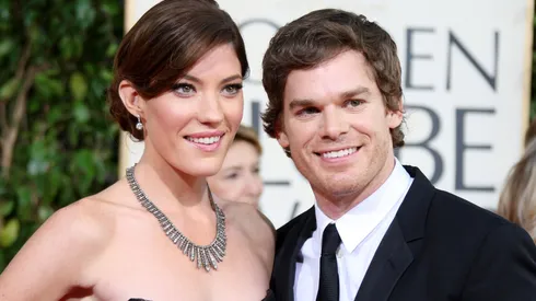 Actors Jennifer Carpenter (L) and Michael C. Hall arrive at the 66th Annual Golden Globe Awards held at the Beverly Hilton Hotel on January 11, 2009 in Beverly Hills, California.
