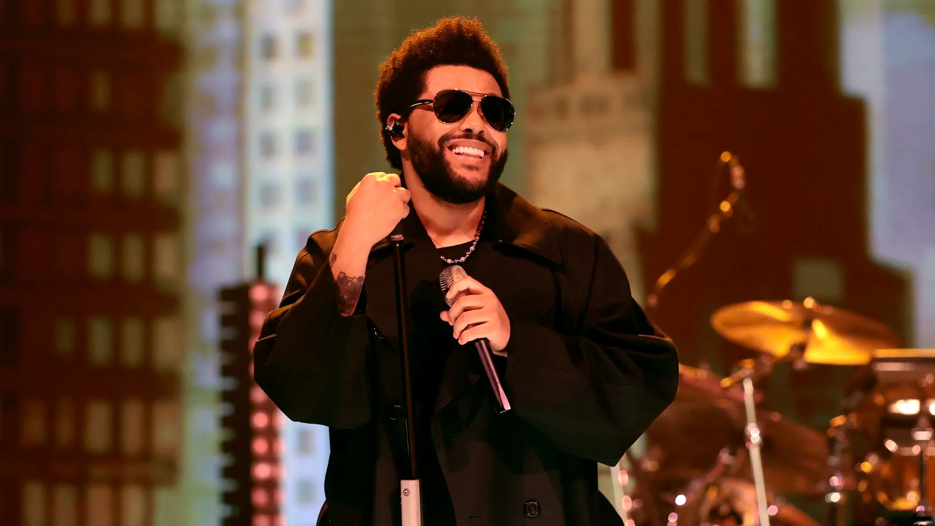 The Weeknd performs onstage in 2025 (Source: Dimitrios Kambouris/Getty Images for REFORM Alliance)