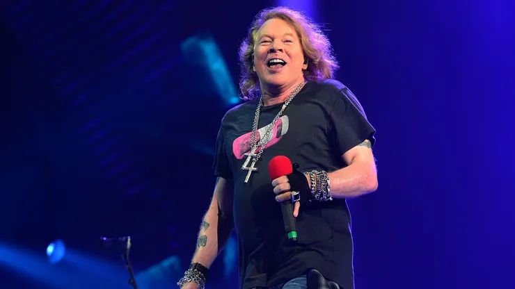 Axl Rose performs with AC/DC during the Rock Or Bust Tour at the Greensboro Coliseum on August 27, 2016 in Greensboro, North Carolina.