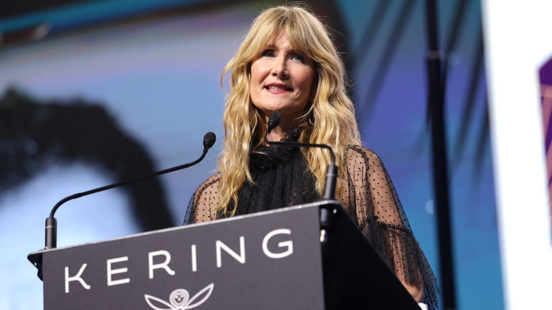 Laura Dern speaks onstage during the 37th Annual Palm Springs International Film Awards (Source: Matt Winkelmeyer/Getty Images for Palm Springs International Film Society)