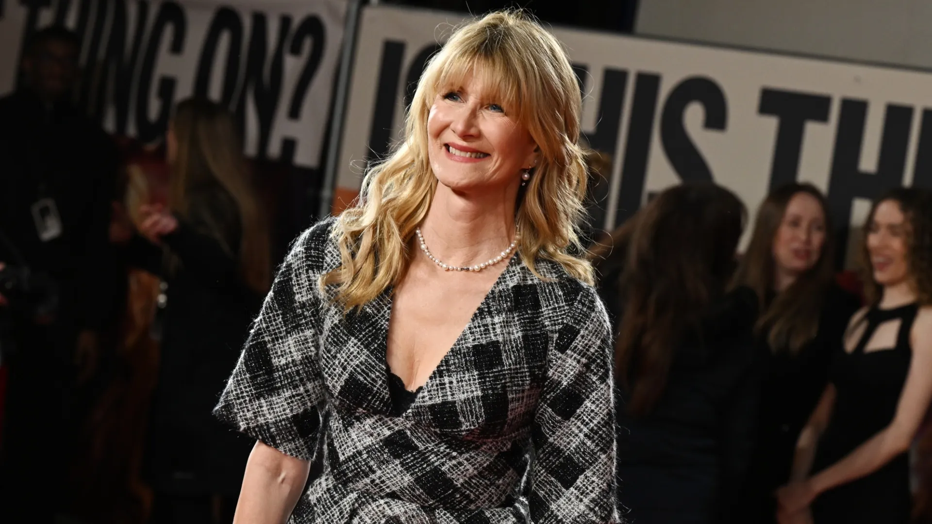 Laura Dern attends the UK Gala Screening of Searchlight Pictures’ ‘Is This Thing On?’ (Source: Jeff Spicer/Getty Images for The Walt Disney Company Limited)