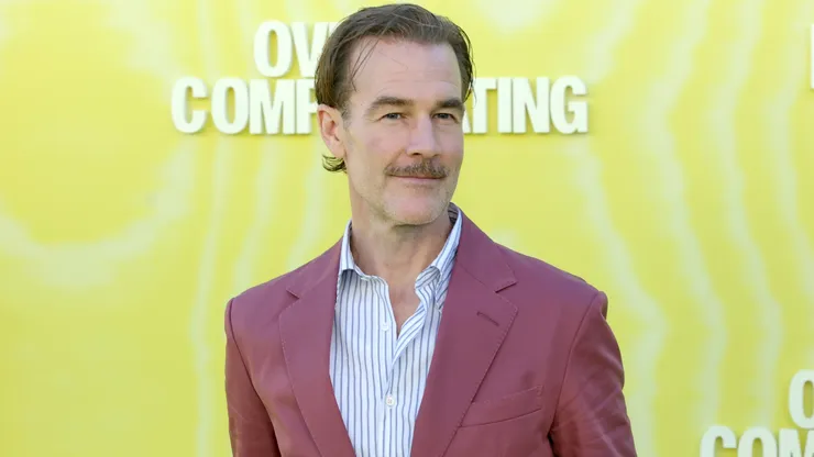 James Van Der Beek arrives at the premiere of Prime Video Series "Overcompensating" at Hollywood Palladium on May 14, 2025 in Los Angeles, California.