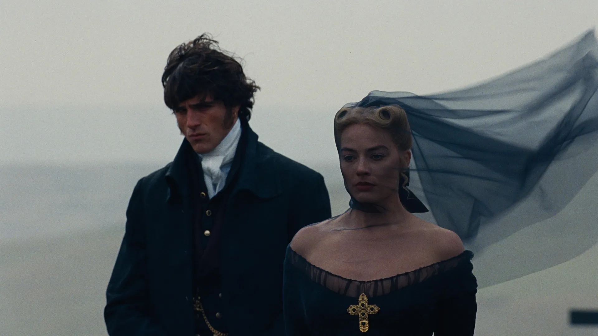 Jacob Elordi and Margot Robbie in Wuthering Heights (Source: IMDb)