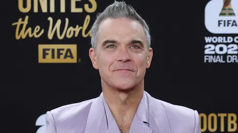 Robbie Williams poses on the red carpet prior to the FIFA World Cup 2026 Official Draw.