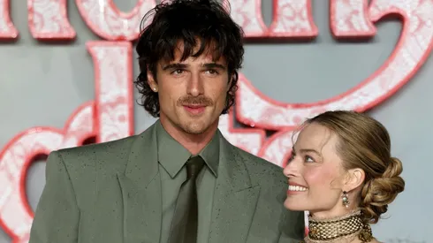 Jacob Elordi and Margot Robbie attend the "Wuthering Heights" UK Premiere at Odeon Luxe Leicester Square.