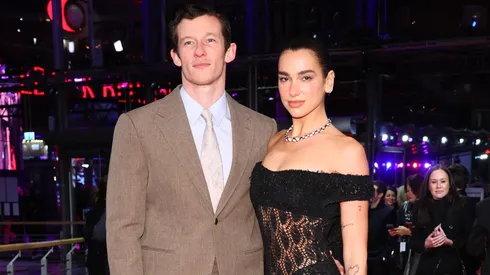 Callum Turner and Dua Lipa attend the "Rosebush Pruning" premiere during the 76th Berlinale International Film Festival Berlin at Berlinale Palast on February 14, 2026 in Berlin, Germany.