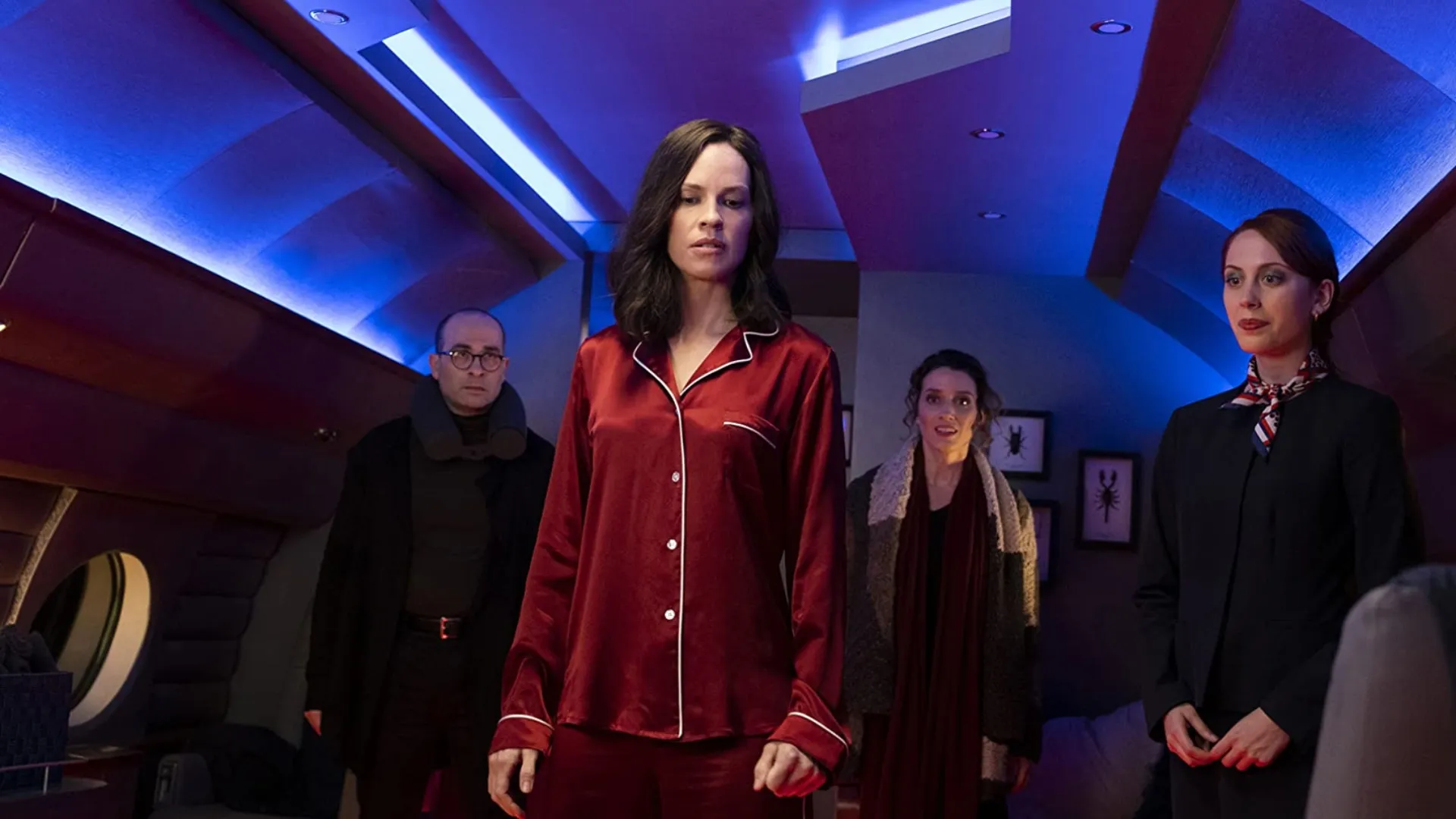 Hilary Swank, Vince Pisani, Teri Wyble and Hannah Alline in The Hunt (Source: IMDb)