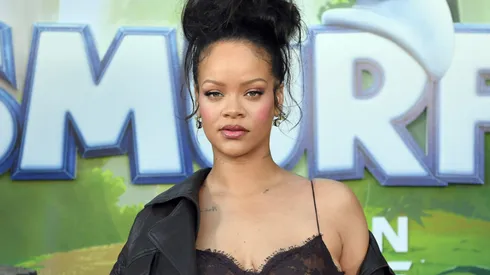 Rihanna attends the "Smurfs" U.S. Premiere at Paramount Pictures Studios on July 13, 2025.