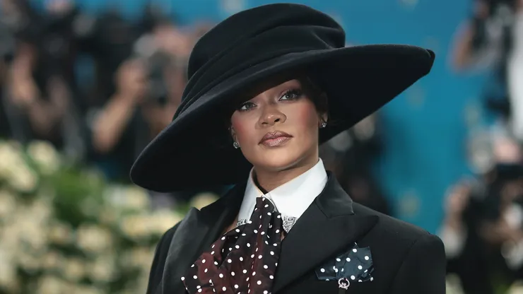 Rihanna attends the 2025 Met Gala Celebrating "Superfine: Tailoring Black Style".