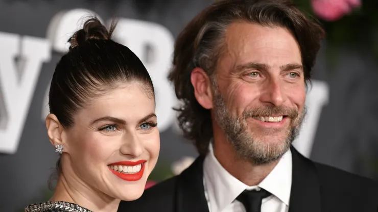 Alexandra Daddario and Andrew Form attend the 2022 Baby2Baby Gala presented by Paul Mitchell at Pacific Design Center.