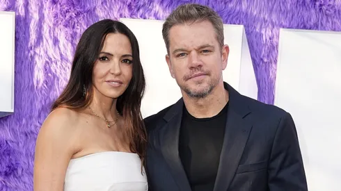 Luciana Barroso and Matt Damon attend the New York Premiere of "IF" at the SVA Theater.