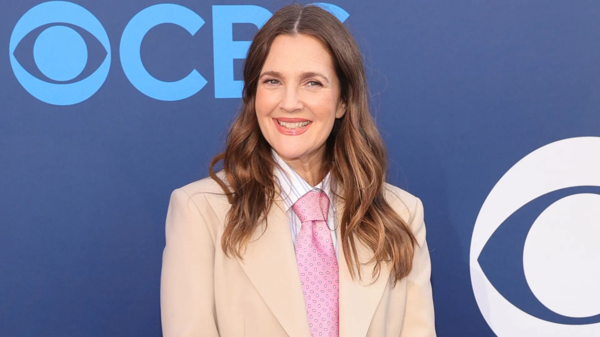 Drew Barrymore arrives at CBS Fest 2025 at Paramount Studios on May 07, 2025 in Los Angeles, California. (Photo by Maya Dehlin Spach/Getty Images)