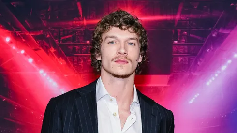 Connor Storrie attends the premiere of "Heated Rivalry" at TIFF Lightbox on November 24, 2025 in Toronto, Ontario.