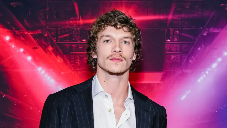 Connor Storrie attends the premiere of "Heated Rivalry" at TIFF Lightbox on November 24, 2025 in Toronto, Ontario.