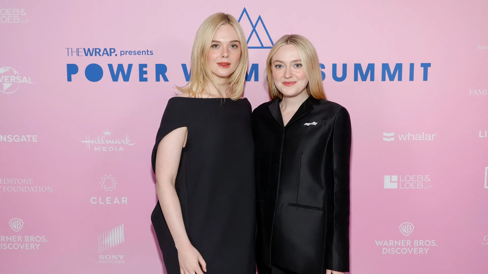(L-R) Elle Fanning and Dakota Fanning attend The Wrap’s 2024 WrapWomen Power Women Summit at The Maybourne Beverly Hills on December 03, 2024 in Beverly Hills, California. (Photo by Emma McIntyre/Getty Images)