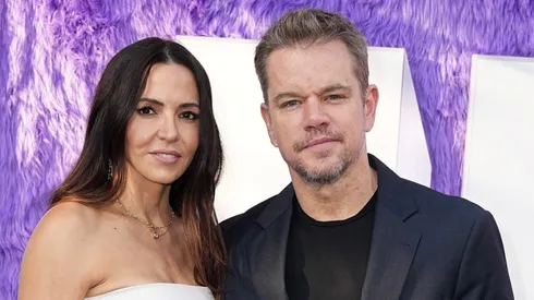 Luciana Barroso and Matt Damon.