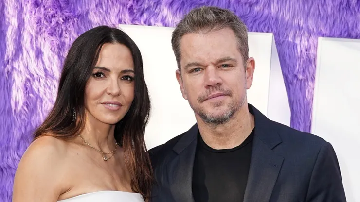 Luciana Barroso and Matt Damon.