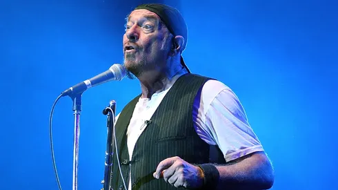 Ian Anderson of Jethro Tull performs on stage during day five of the Bluesfest Music Festival at Tyagarah Tea Tree Farm.
