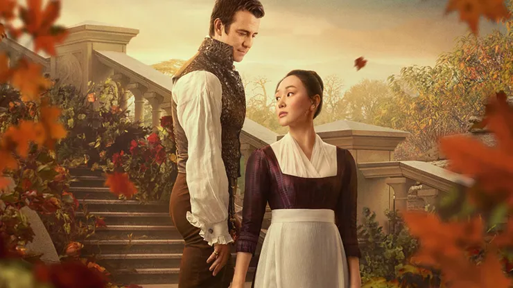 Luke Thompson and Yerin Ha in Bridgerton Season 4, Part 2.