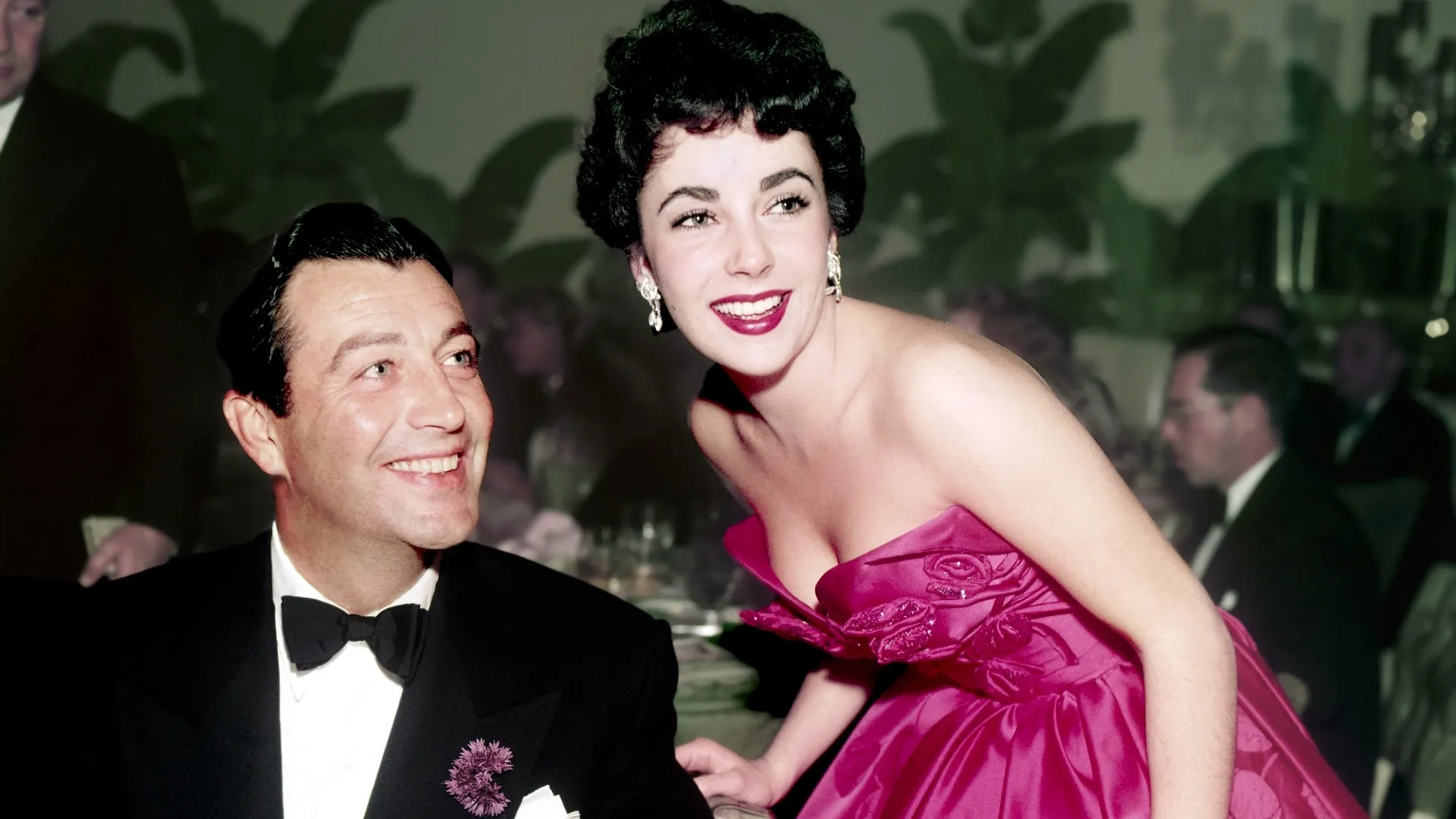Elizabeth Taylor and Robert Taylor at an event for Quo Vadis in 1951 (Source: IMDb)