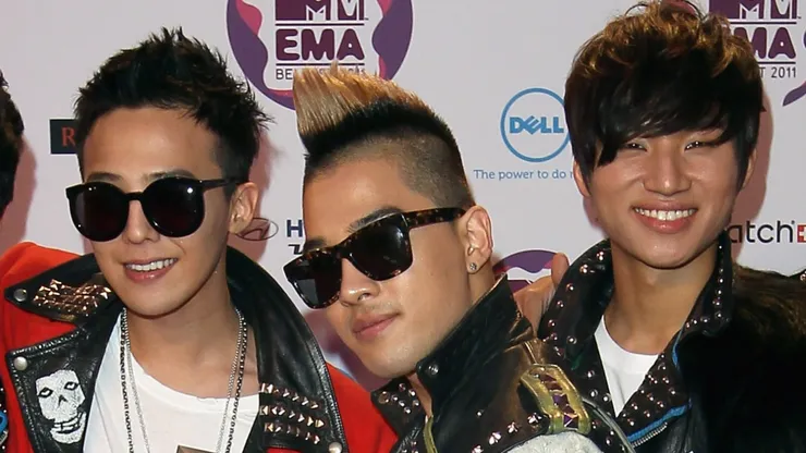 Big Bang attends the MTV Europe Music Awards 2011 at Odyssey Arena.
