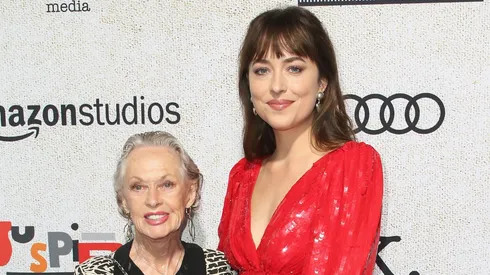 Tippi Hedren (L) and Dakota Johnson attend the premiere of Amazon Studios "Suspiria" at ArcLight Cinerama Dome.