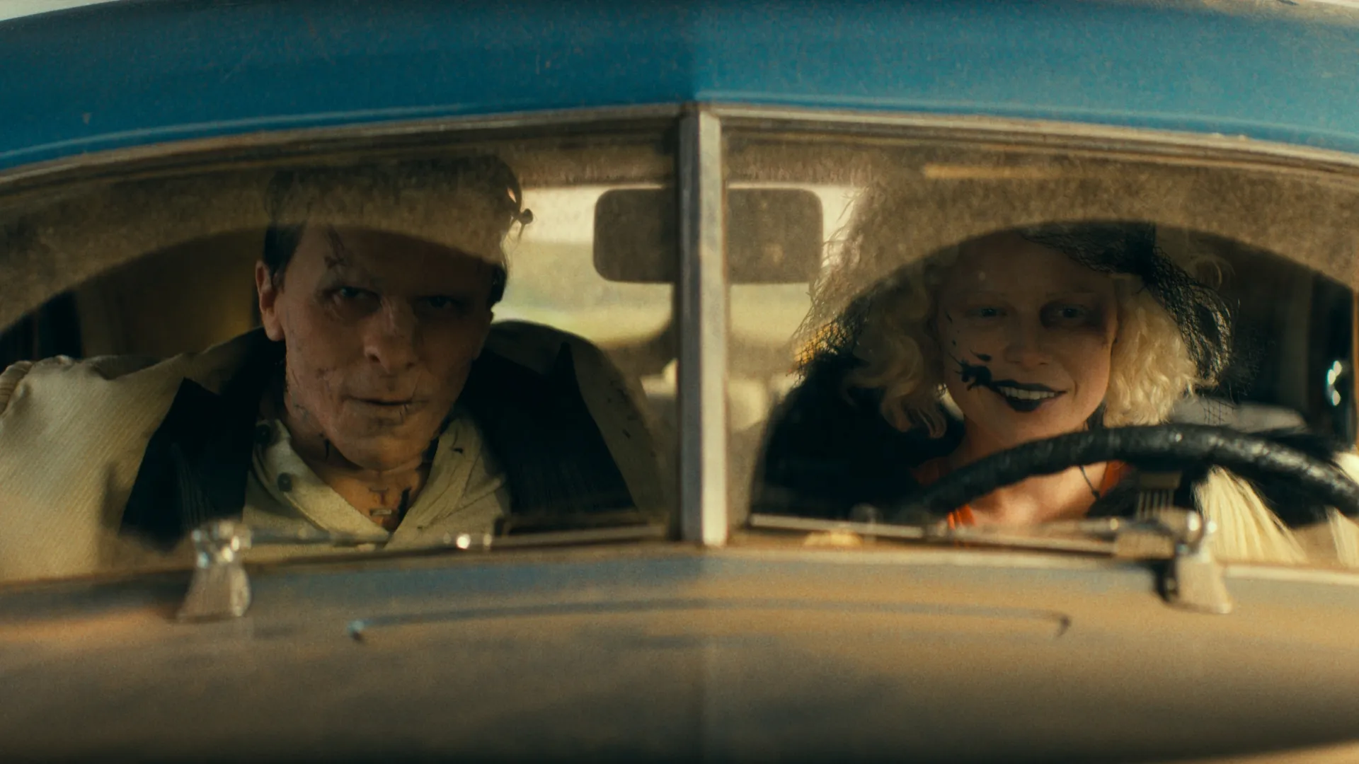 Christian Bale and Jessie Buckley in The Bride! (Source: IMDb)