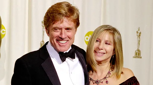 Oscar Winner Robert Redford Poses For A Photograph With Actress Barbra Streisand After He Received An Honorary Award From The Board Of Governors Of The Academy Of Motion Picture Arts And Sciences.