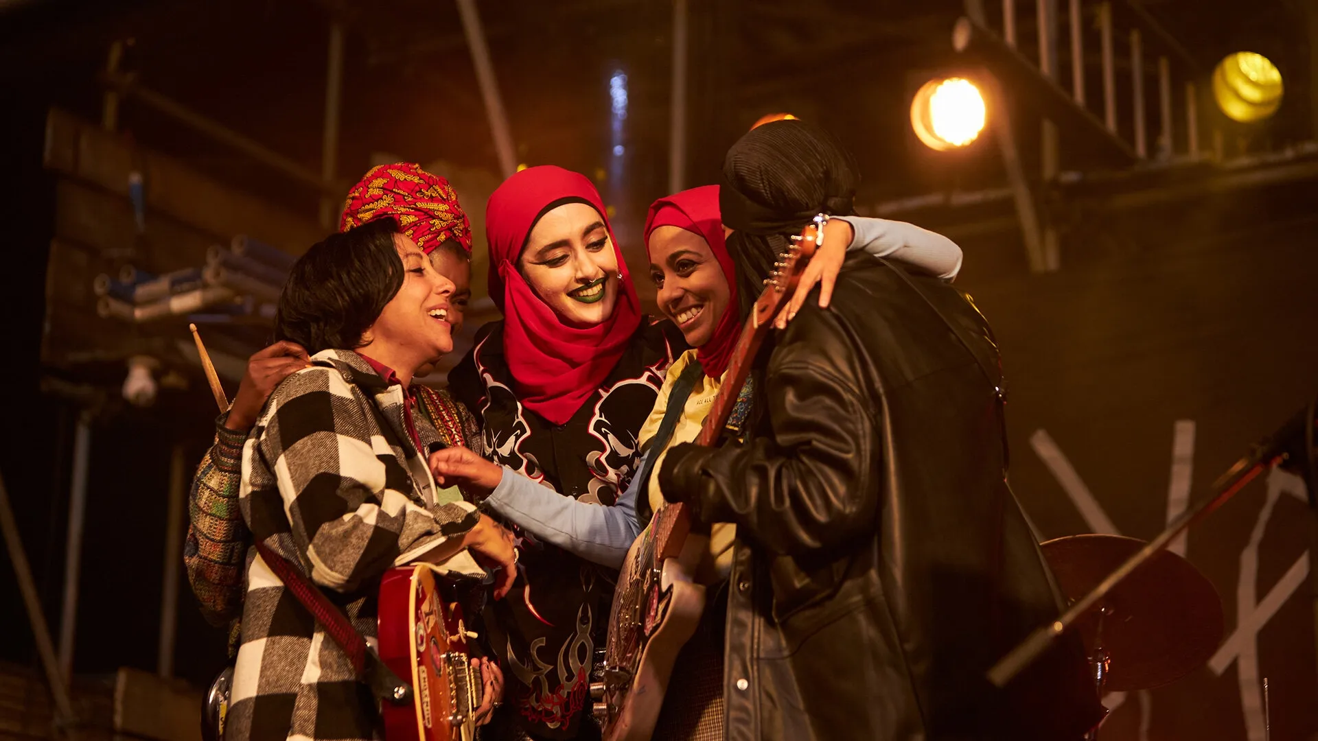 Juliette Motamed, Anjana Vasan, Faith Omole, Sarah Kameela Impey and Lucie Shorthouse in We Are Lady Parts (Source: IMDb)