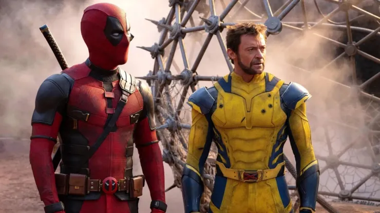 Ryan Reynolds and Hugh Jackman in Deadpool & Wolverine (2024)