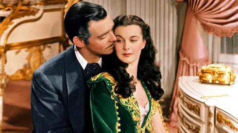 Clark Gable and Vivien Leigh in Gone with the Wind.