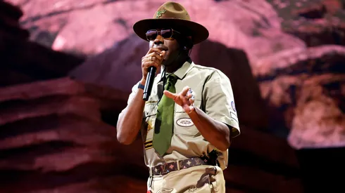Tyler, the Creator performs at the Coachella Stage during the 2024 Coachella Valley Music and Arts Festival.