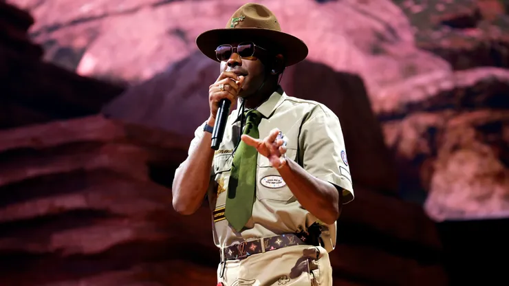 Tyler, the Creator performs at the Coachella Stage during the 2024 Coachella Valley Music and Arts Festival.